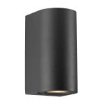 Nordlux Canto Światło Ścienne Aluminium Czarny Up & Down | Nadaje Się Do 2x GU10