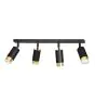 Emibig Lampa sufitowa Hiro Stal Czarny | Nadaje Się Do 4x GU10 - Max 10W